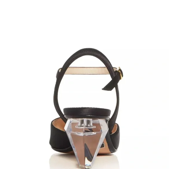 NIB MARC JACOBS Womens Black The Slingback Toe Sculpted Heel Leather Pumps 36 - Picture 10 of 12